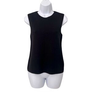 NWT COS Black 100% Merino Wool Knit Sleeveless Top, Size S